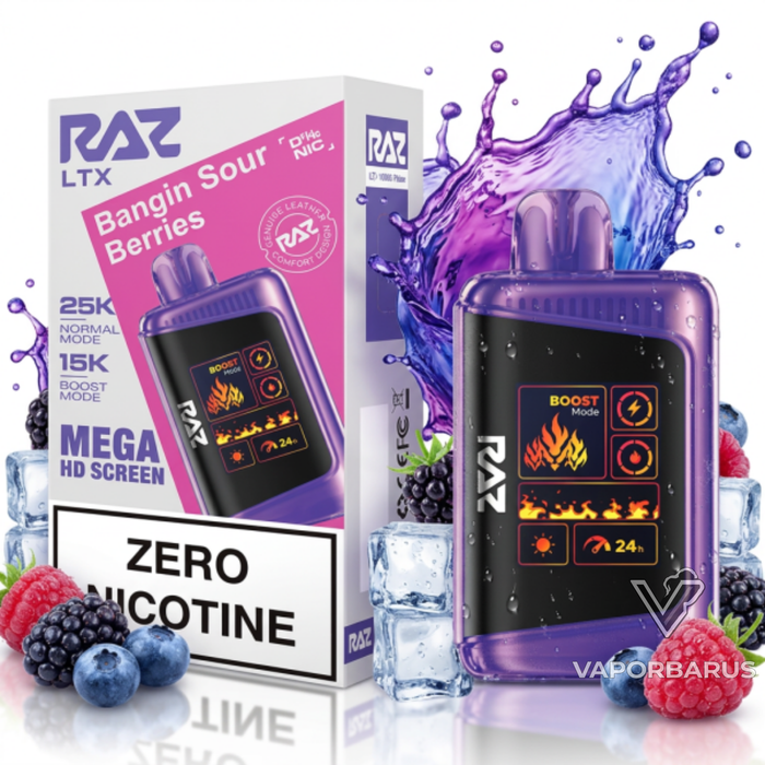 RAZ LTX 25K Zero Nicotine Disposable Vape (0%)